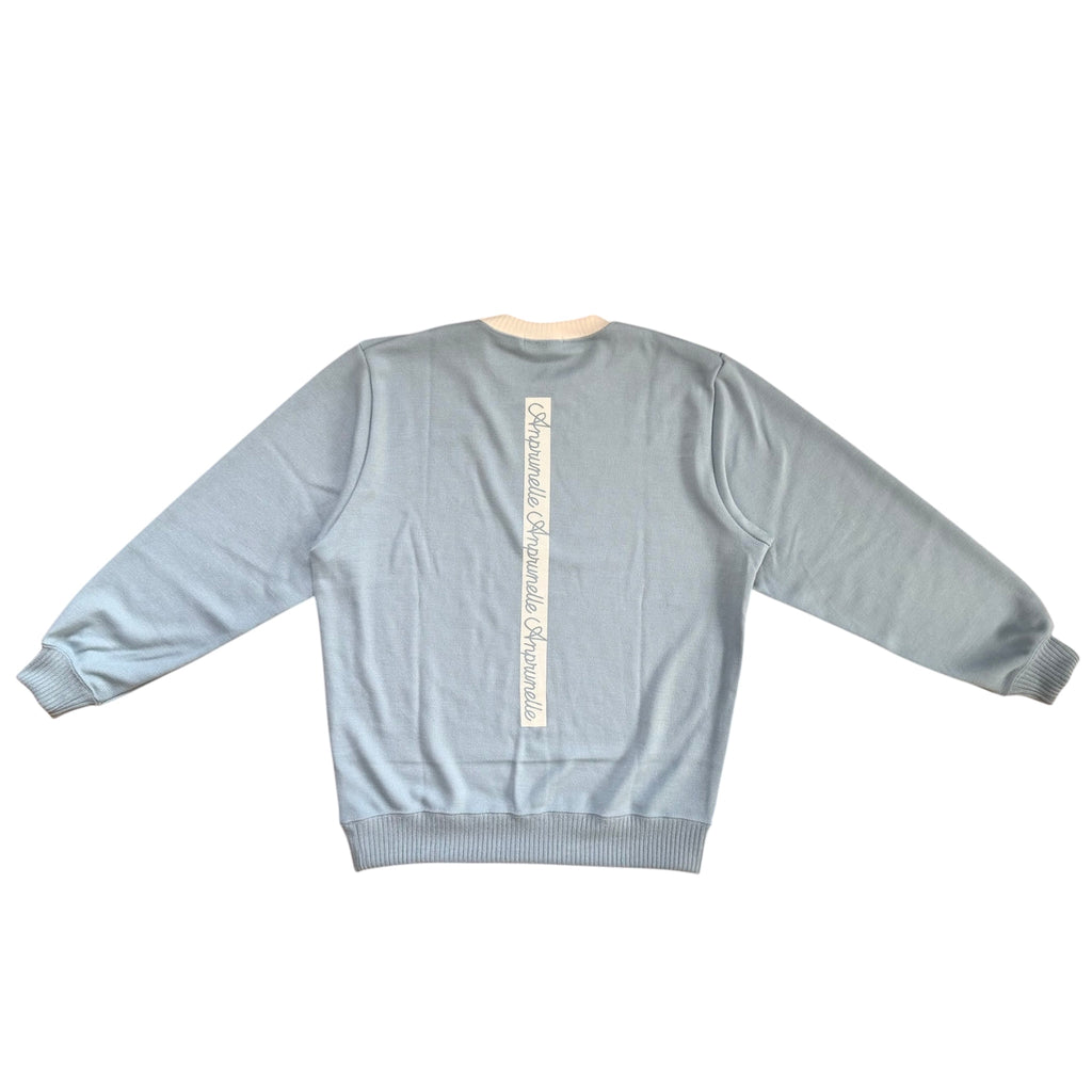 bulky knit shirts sax blue