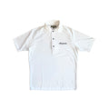 wide collar polo white